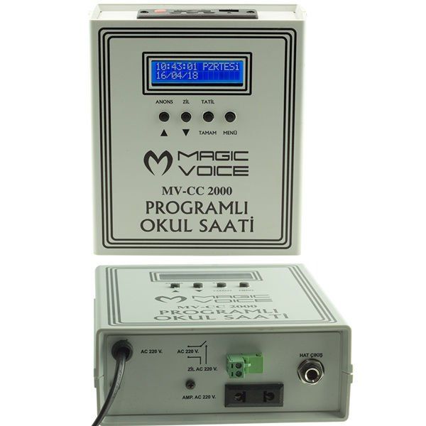Magicvoice MV-CC2000 6 Melodili USB Duvar Tipi Programlı Akıllı Dijital Okul Saati