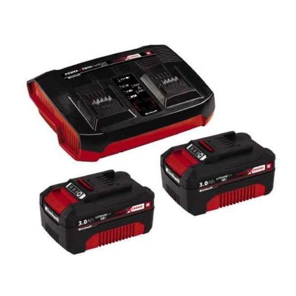 Einhell 2 Adet 3 Ah Batarya + 18 V 3 Ah Şarj Cihazı Twincharger Kit