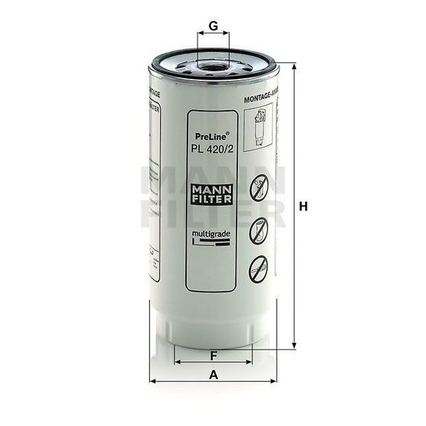 Mann PL420/2X Yakıt Filtresi
