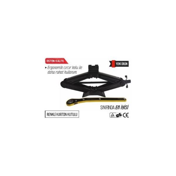 Bay-Tec MK0480 Cırcır Kollu 1.5 Ton Akordiyon Kriko