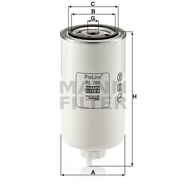 Mann PL250 Yakıt Filtresi
