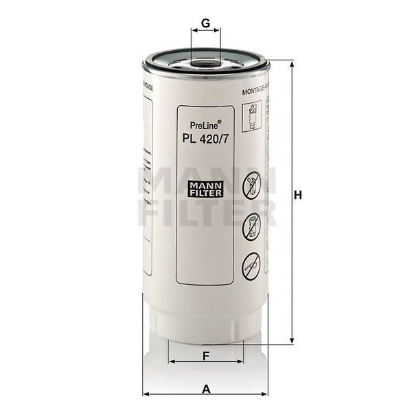 Mann PL420/7X Yakıt Filtresi