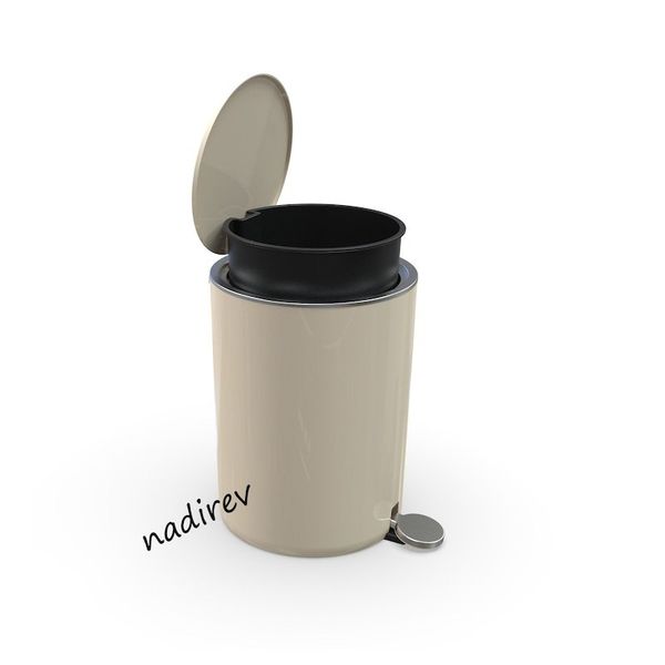 Primanova M-E66-01 Beyaz Lenox 5 lt Pedallı Çöp Kova