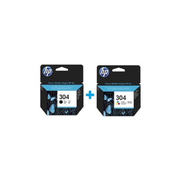 HP N9K06AE N9K05AE 304 Siyah ve Renkli Kartuş