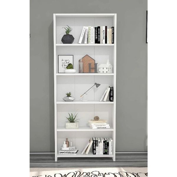 Adore Mobilya Adore Beyaz 5 Raflı Kitaplık
