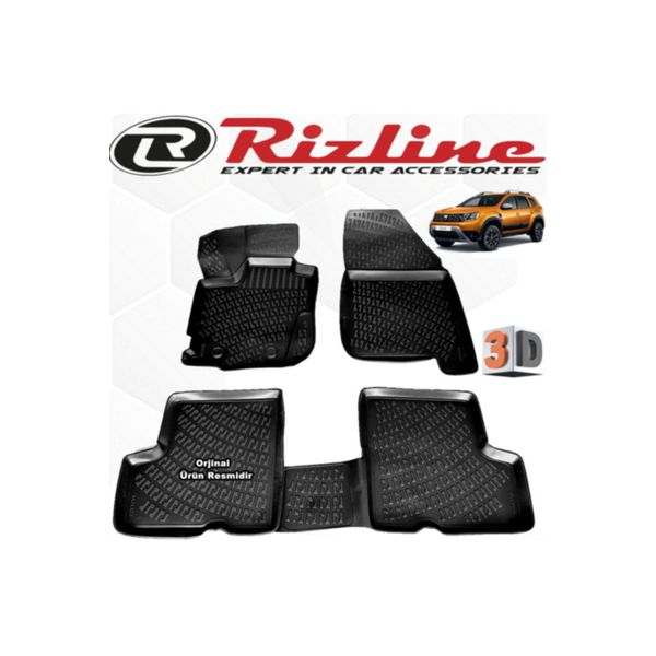 Rizline Dacia Duster 4x2 2018+ 3D Havuzlu Paspas