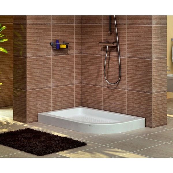 Shower Oval Asimetrik Monoblok 80x150 cm Duş Teknesi