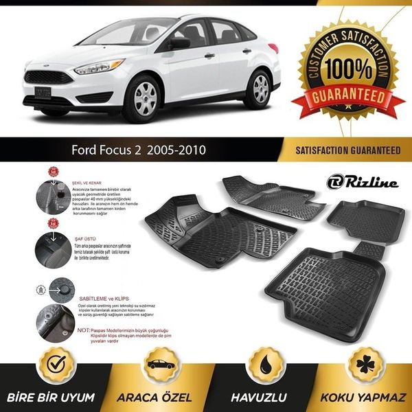 Rizline Ford Focus 2 2004-2010 3D Havuzlu Paspas