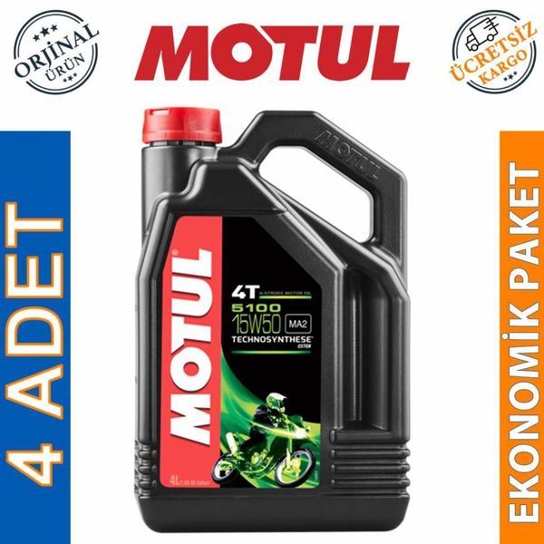 Motul 5100 4T 15W-50 MA2 Ester 4 lt Motor Yağı