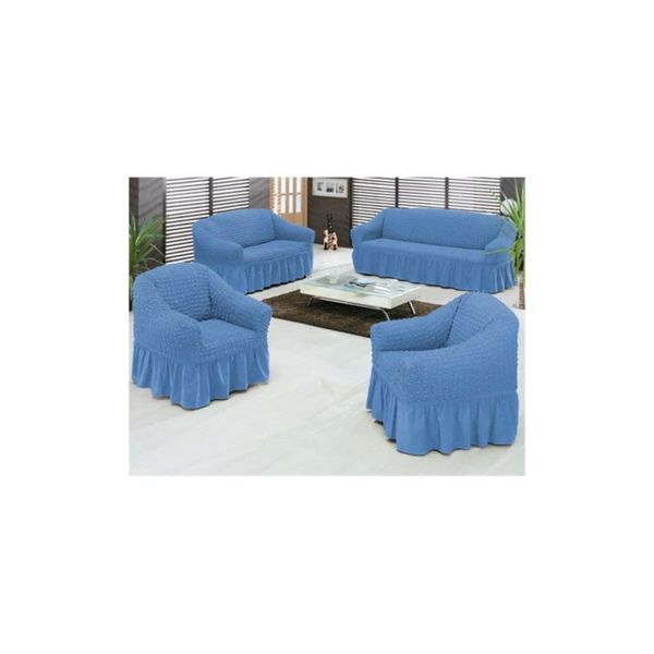 Evory Home Bürümcük Maxi Bej (3+3+1+1) Koltuk Örtüsü