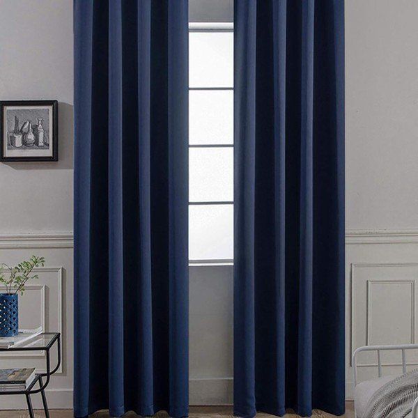 Pierre Cardin Blackout Karartma Perde Pilesiz Lacivert 300x260 cm Fon Perde