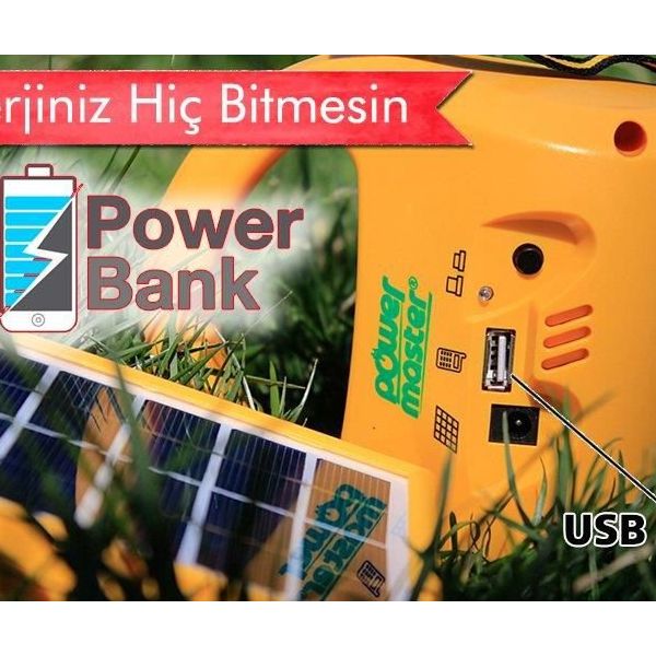 Powermaster 33399 Tek Panelli Şarjlı Solar Aydınlatma Seti