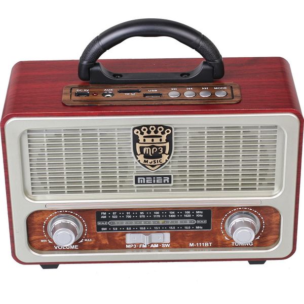 Meier M-111BT Beyaz Nostaljik Retro Radyo