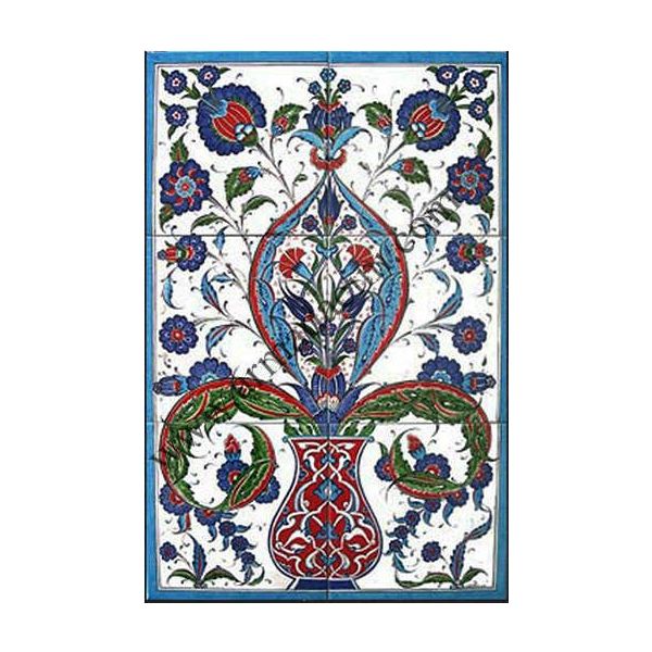 Armada Çini 40X60 Cm Ed 518 Saksılı Hançerli Eldekoru Çini Pano
