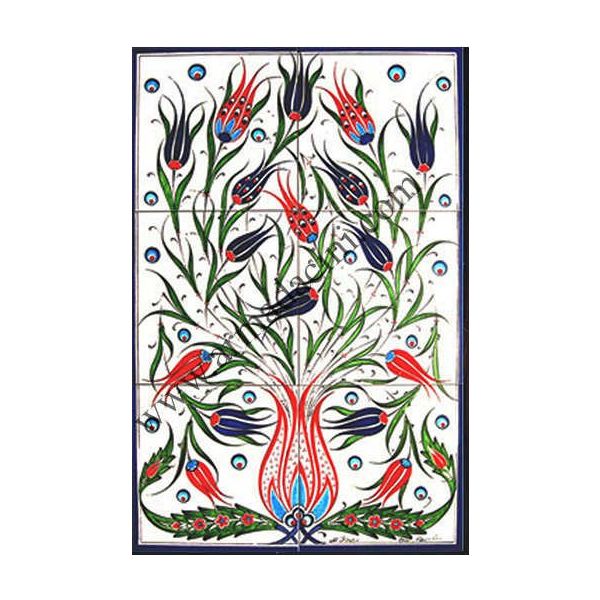 Armada Çini 40X60 Cm Ed 522 Lalezar Eldekoru Çini Pano