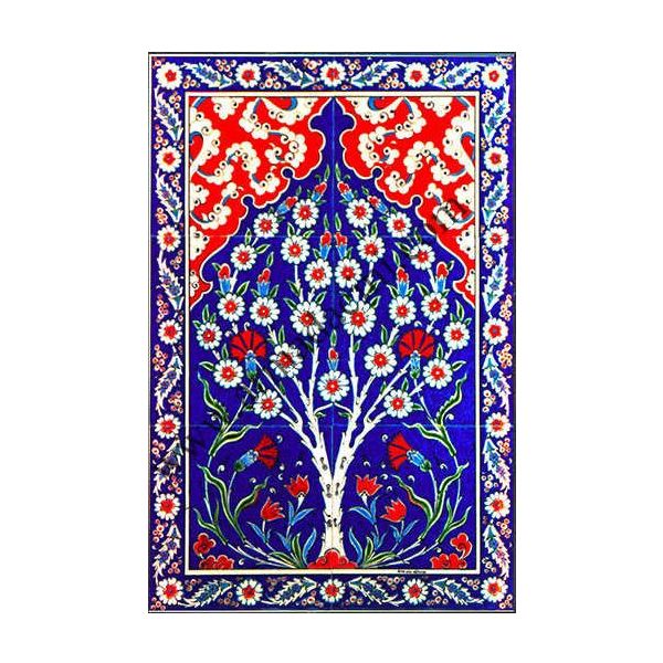 Armada Çini 40X60 Cm Ed 602 Kobalt Hayat Ağacı Çini Pano