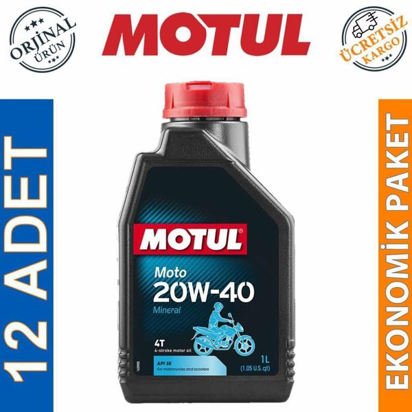 Motul Moto 20W-40 4T 1 lt 12'li Motor Yağı