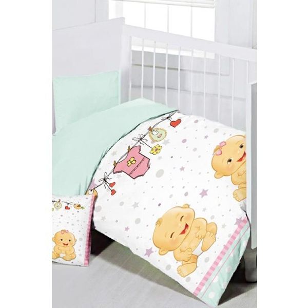 Maxstyle Twins 120 x 180 cm Renkli Bebek Nevresim Takimi