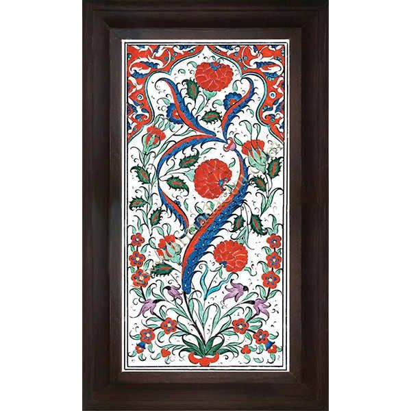 Armada Çini 20X40 Cm Ed 159 Hançer Yaprak Eldekoru Çini Pano