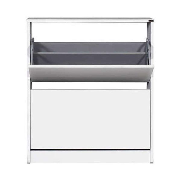 Adore Mobilya Flat Duo Beyaz 2 Katlı Ayakkabılık Dolabı