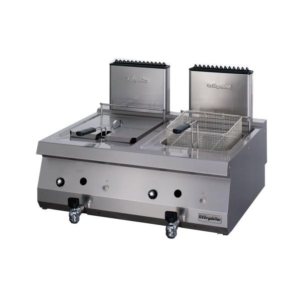 Öztiryakiler OFGI 8070 Set Üstü Gazlı Çiftli 24 lt Isı Ayarlı Fritöz