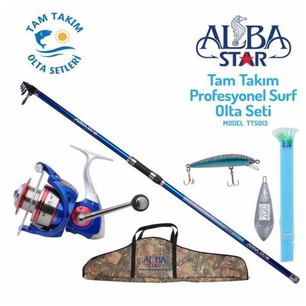 Albastar TTS013 Tam Takım Profesyonel Surf Olta Seti