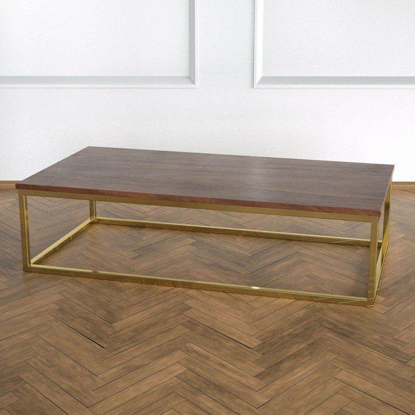 Evka Potrica Pirinç Ayak Ceviz Tabla Orta Sehpa