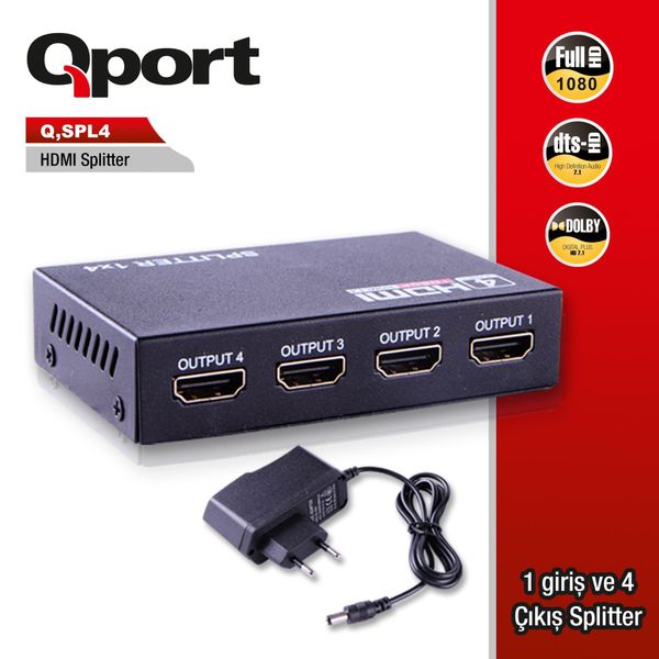 Qport Q-SPL4 4 Port HDMI Çoklayıcı