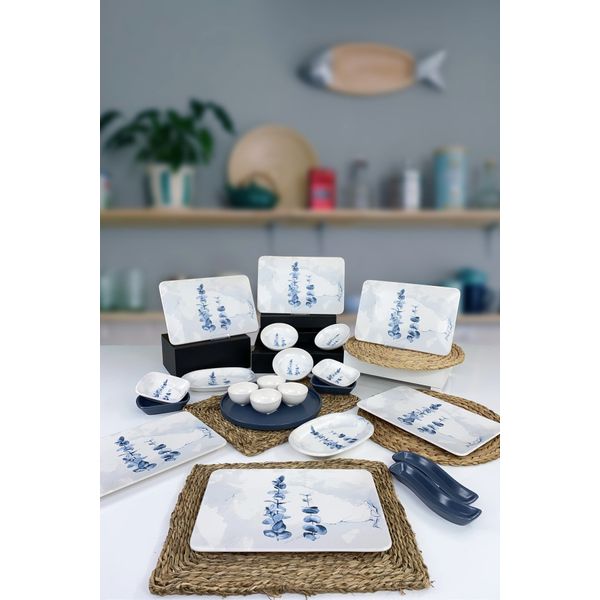 Keramika Blue Siera Magic 6 Kişilik Kahvaltı Takımı