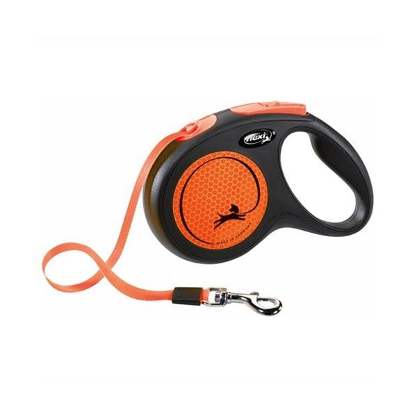 Flexi Turuncu 5 m Neon Otomatik Şerit Tasma