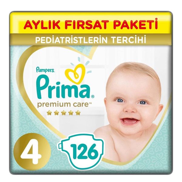 Prima Premium Care No:4 Maxi 126 Adet Bebek Bezi