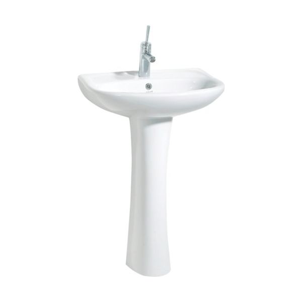 Creavit Sedef 45x55 cm Beyaz Yarım Ayak Lavabo