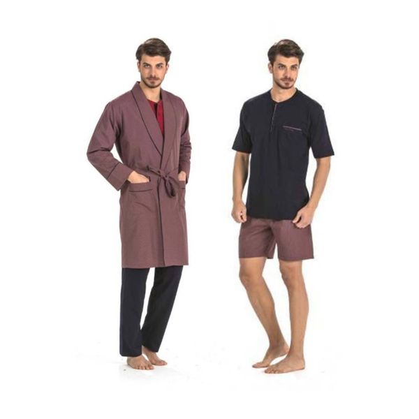 Pierre Cardin 5560 5'li Çeyizlik Röbdoşambır Erkek Pijama Takım