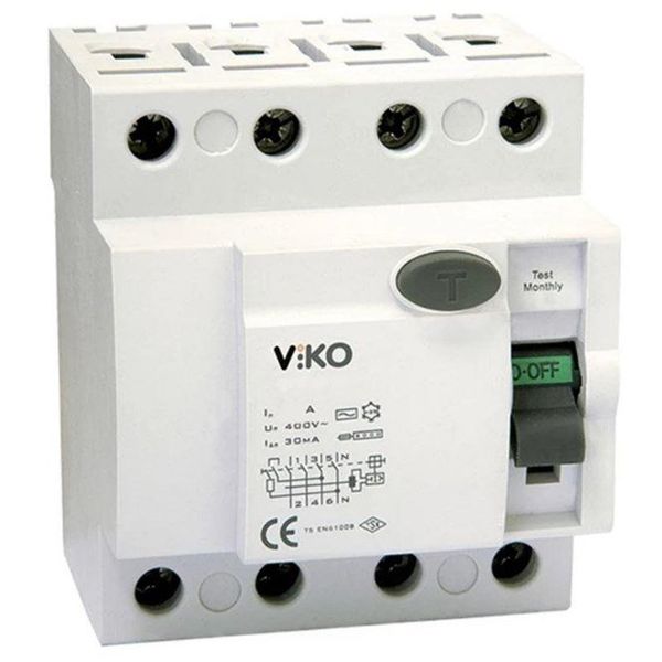 Viko Trifaze 4x40A 300mA Kaçak Akım Rölesi
