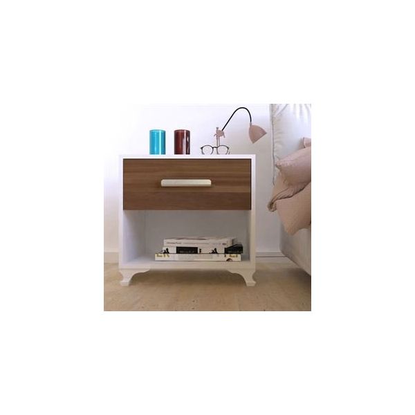Metalia GM026 Beyaz Tek Çekmeceli Komodin