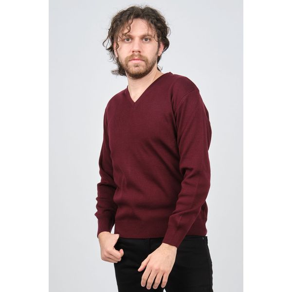 Ateş Triko 6091026 Bordo Erkek Kazak