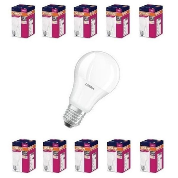 Osram 8.5W E27 Beyaz Işık 6500K 10'lu Led Ampul