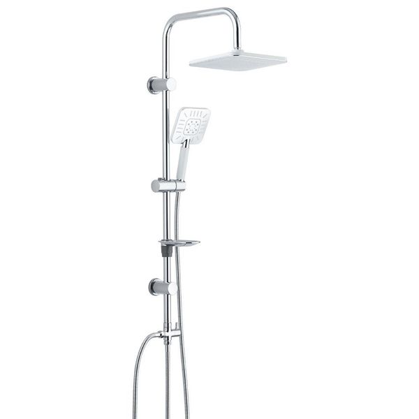 T-may Banyo Çamlıca Robot Kare Krom Paslanmaz Tepe Duş Takımı Seti