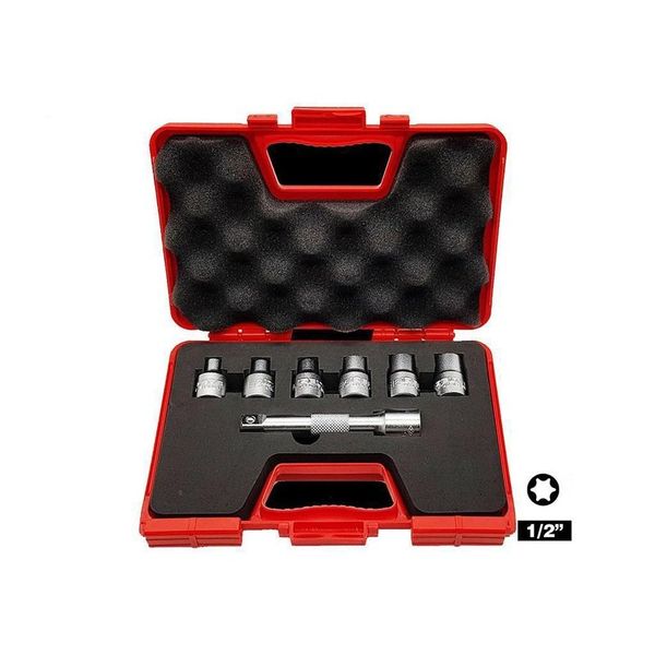 İzeltaş 1113006007 1/2 inç 7 Parça Torx Lokma Anahtar Takımı