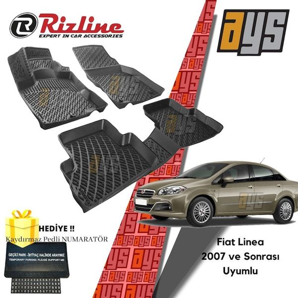 Rizline Fiat Linea 2007 Sonrası 3D Havuzlu Paspas