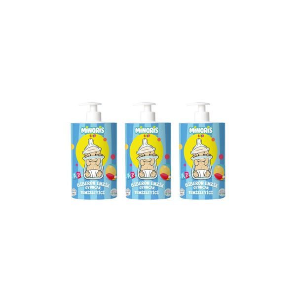 Minoris Baby 3x500 ml Organik Antialerjik Biberon Emzik Temizleyici