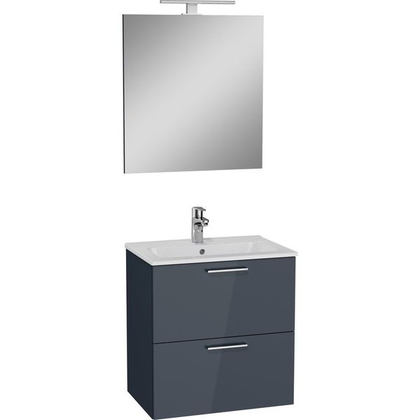 VitrA Mia 60 cm Antrasit Çekmeceli Banyo Dolabı Seti