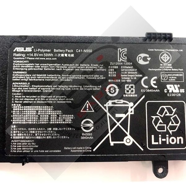 Asus C41-N550 Notebook Bataryası