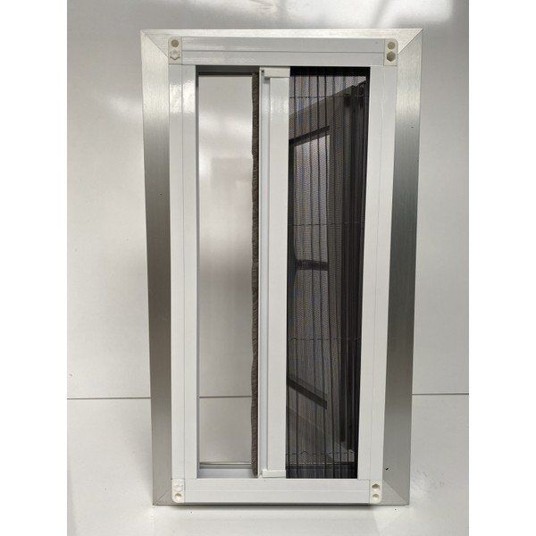 Deniz Cam 90-120 x 170-220 cm Yatay Pileli Plise Akordiyon Sürme Katlanır Beyaz Sineklik