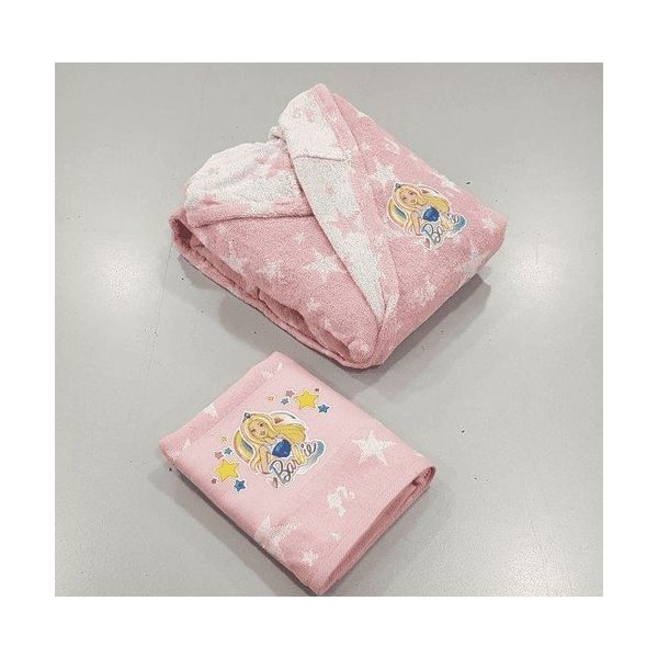 Özdilek 7-8 Yaş Free Set Barbıe Star Pembe bornoz