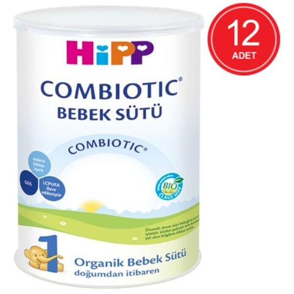 Hipp 1 Organik Combiotic 0-6 Ay 12x350 gr Çoklu Paket Bebek Sütü