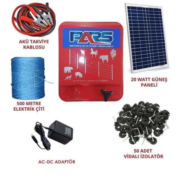 Pars Domuz Kovucu Elektrikli Çit Koruma Seti
