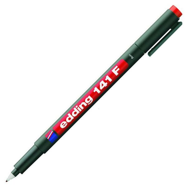 Edding E-141F Kırmızı Asetat Kalemi