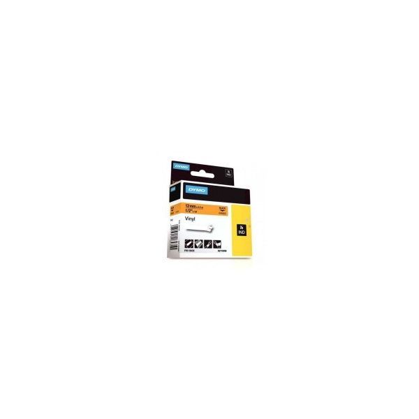 Dymo RhinoPro 18435 Siyah-Turuncu 12 mm 5.5 m Renkli Vinil Şerit