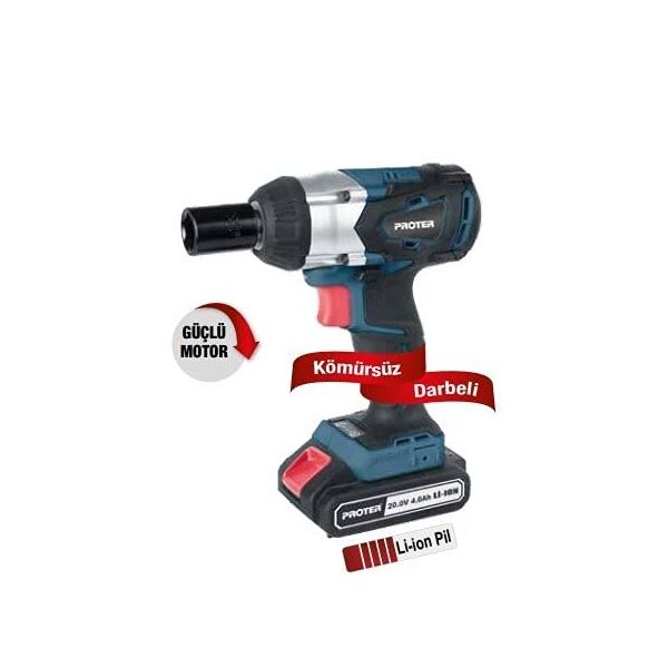 Proter PST 460 WS 1/2 Kömürsüz Darbeli Şarjlı Somun Sökme